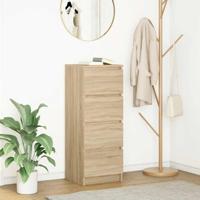 Dressoir 37,5x35x99 cm spaanplaat sonoma eikenkleurig