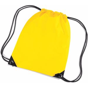 Gele nylon touwtjes rugzak / rugtas
