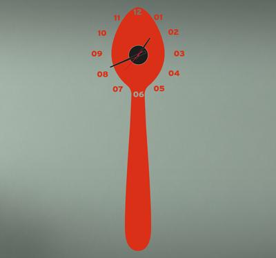 Lepel klok sticker