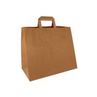 Papieren Draagtas Groot 32+17x27cm bruin (250 stuks)