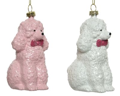 hond kunststof l6.50b9h12 cm a2 kerst - Decoris
