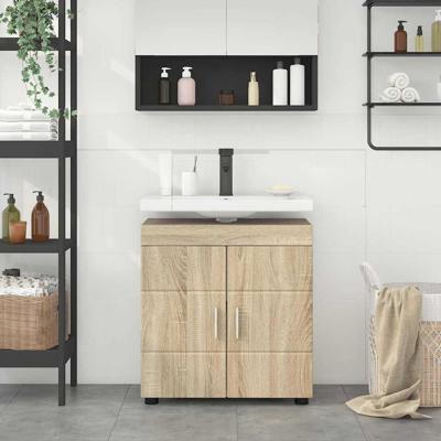 Badkamer wastafelkast Sonoma eiken 60 x 34 x 63 cm Bewerkt hout