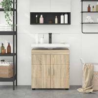 Badkamer wastafelkast Sonoma eiken 60 x 34 x 63 cm Bewerkt hout
