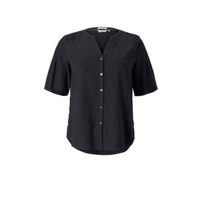 Tom Tailor My True Me top met plooien zwart Tom Tailor My True Me top met plooien zwart