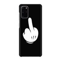 Middle finger black: Volledig geprint Samsung Galaxy S20 Plus Hoesje