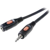 SpeaKa Professional SP-7870224 Jackplug Audio Verlengkabel [1x Jackplug male 3,5 mm - 1x Jackplug female 3,5 mm] 2.50 m Zwart - thumbnail