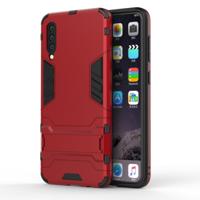 Schokbestendige PC + TPU Case voor Galaxy A50 met houder (rood)