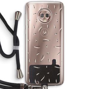 Hipster stripes: Motorola Moto G6 Transparant Hoesje met koord