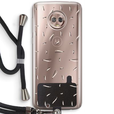 Hipster stripes: Motorola Moto G6 Transparant Hoesje met koord