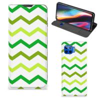 Motorola Moto G 5G Plus | Hoesje met Magneet | Zigzag Groen Motorola Moto G 5G Plus | Hoesje met Magneet | Zigzag Groen