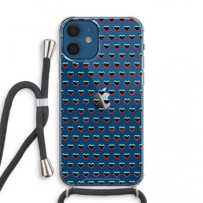 Hartjes: iPhone 12 mini Transparant Hoesje met koord