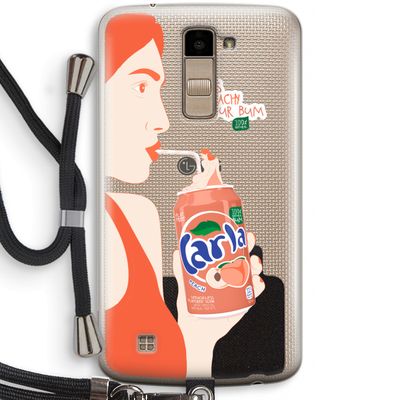 Peach please!: LG K10 (2016) Transparant Hoesje met koord