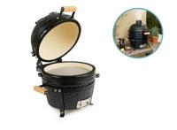 909 Outdoor Kamado BBQ - 15 inch Keramische barbecue - 33 cm grillrooster - Zwart