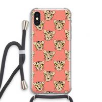 Tijger: iPhone X Transparant Hoesje met koord