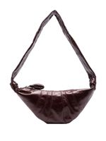 LEMAIRE sac à bandoulière demi-lune en cuir - Marron