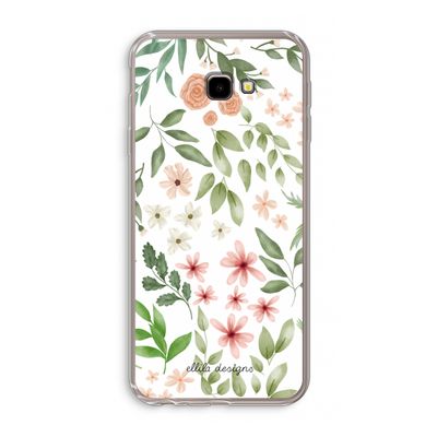 Botanical sweet flower heaven: Samsung Galaxy J4 Plus Transparant Hoesje