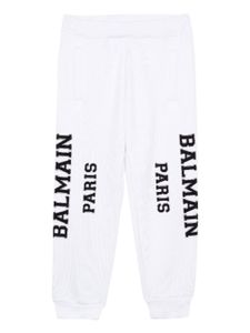 Balmain Kids pantalon de jogging à logo imprimé - Blanc