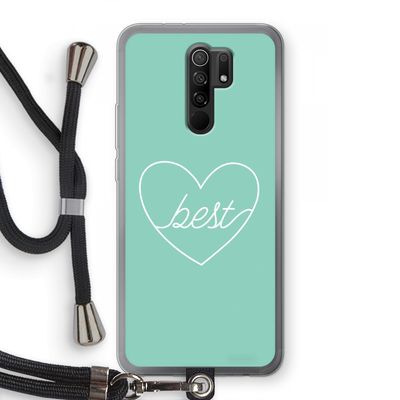 Best heart pastel: Xiaomi Redmi 9 Transparant Hoesje met koord