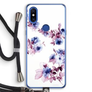 Waterverf bloemen: Xiaomi Mi Mix 3 Transparant Hoesje met koord