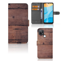 OPPO A15 Book Style Case Old Wood - thumbnail