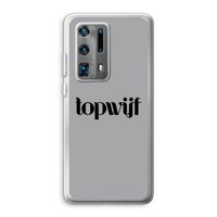 Topwijf Grijs Zwart: Huawei P40 Pro Plus Transparant Hoesje Topwijf Grijs Zwart: Huawei P40 Pro Plus Transparant Hoesje