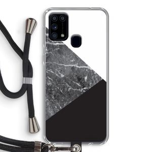 Combinatie marmer: Samsung Galaxy M31 Transparant Hoesje met koord