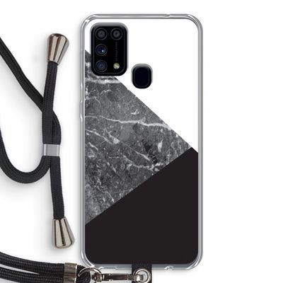 Combinatie marmer: Samsung Galaxy M31 Transparant Hoesje met koord