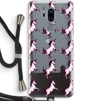 Musketon Unicorn: LG G7 Thinq Transparant Hoesje met koord