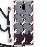 Musketon Unicorn: LG G7 Thinq Transparant Hoesje met koord