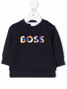 BOSS Kidswear sweat à logo imprimé - Bleu