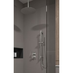 Regendouche set SaniClear Exclusive | Inbouw | 20 cm | Thermostaatkraan | Rond | RVS look