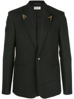 Saint Laurent blazer ajusté à ornements - Noir