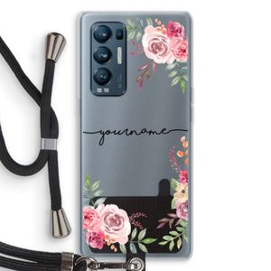 Rozen: Oppo Find X3 Neo Transparant Hoesje met koord