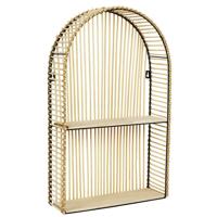 Wandplank/wandrek Ibiza - naturel - Boho stijl - 2 plankjes - 37 x 12 x 61 cm