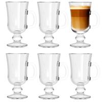 Urban Living Irish Coffee/koffie glazen Dublin - transparant glas - 16x stuks - 230 ml