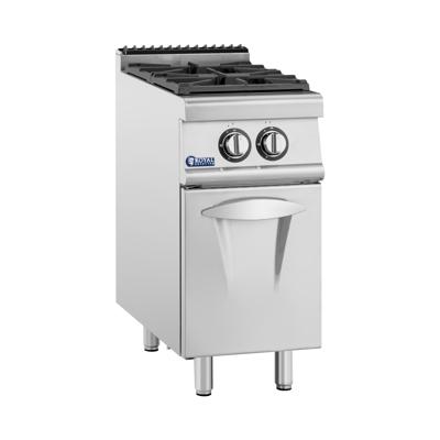 Gasfornuis - 7,2 kW - 2 branders - onderkast - Royal Catering