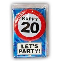 Happy Age Kaart Button - 20 Jaar