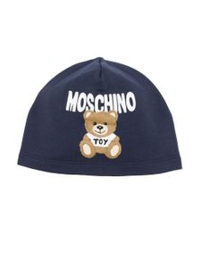 Moschino Kids bonnet à imprimé Teddy Bear - Bleu