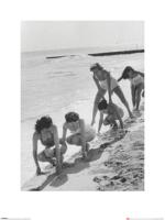 Kunstdruk Time Life - Models Playing Leap Frog 60x80cm