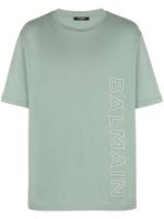 Balmain t-shirt en coton à logo embossé - Vert - thumbnail