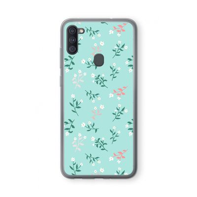 Small white flowers: Samsung Galaxy A11 Transparant Hoesje