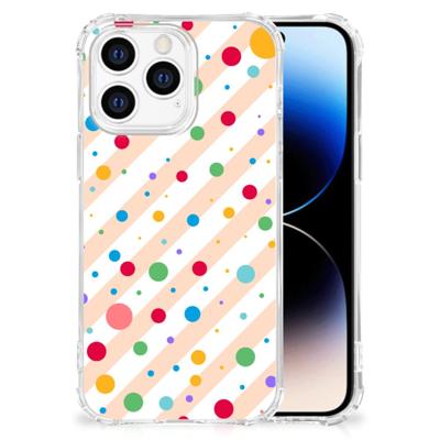 iPhone 14 Pro Doorzichtige Silicone Hoesje Dots iPhone 14 Pro Doorzichtige Silicone Hoesje Dots