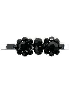 Simone Rocha barrette à ornements en cristal - Noir