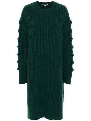 Stella McCartney robe mi-longue en maille à col rond - Vert