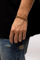 Qream Cuban Armband Heren Goud - Maat 22cm - Kleur: Goud | Soccerfanshop