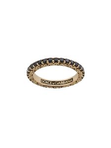 Dolce & Gabbana bague Sicilu en or jaune 18ct ornée de saphir - Noir