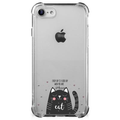 iPhone SE 2022/2020 | iPhone 8/7 Stevig | Bumper Hoesje | Cat Good Day iPhone SE 2022/2020 | iPhone 8/7 Stevig | Bumper Hoesje | Cat Good Day