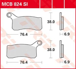 TRW Remblokken, en remschoenen voor de moto, MCB824SI Sinter offroad