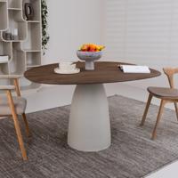 Brix Organische Eettafel 'Marron' Mangohout, 140 cm, kleur Ivoor