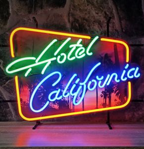 Hotel California Logo Neon Verlichting Met Achterplaat 71 x 51 cm